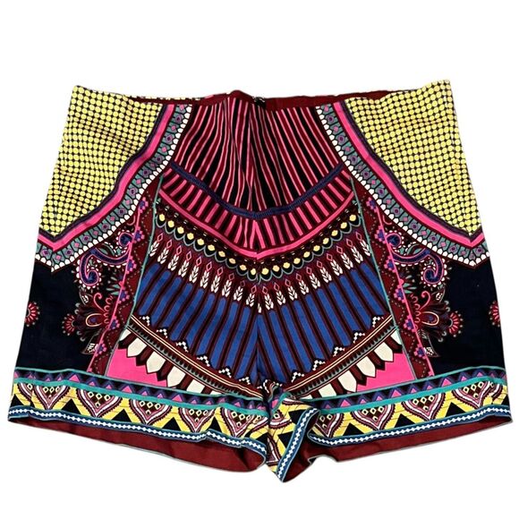 Flying Tomato Pants - Anthropologie Flying Tomato High Waist Multicolor Boho Shorts Neon Tribal Sz L